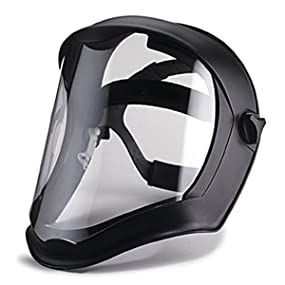 Uvex Bionic Face Shield with Clear Polycarbonate Visor, face shield, safety eyewear