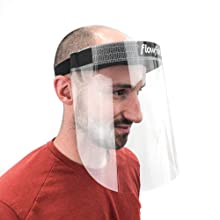 Flowfold Face Shield Masks - Protective Face Shields, Full Face Plastic Visor Face Shield