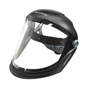 Face-Shield Clear Window Ratcheting Headgear Headgear System Clear Face Shield Integrated Side Chin