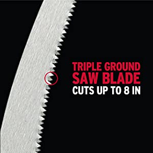 triple ground saw blade cuts up to eight inches