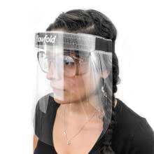 Flowfold Face Shield Masks - Protective Full Face Shield Fits Over Glasses