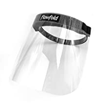Flowfold Face Shield Masks - Protective Medical Face Shields, Full Face Clear Plastic Anti-Fog USA