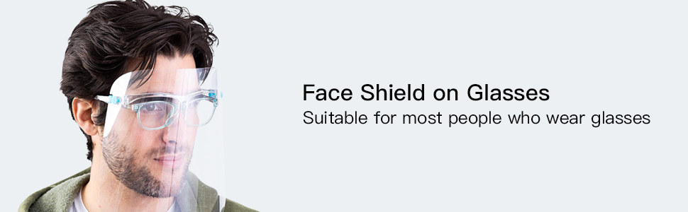 face shield with glasses