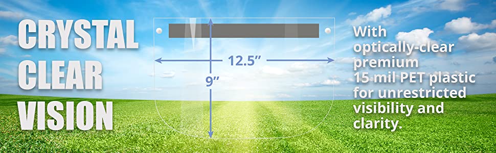 clear, face, shield, mask, protection, clarity, usa, made, us, pack