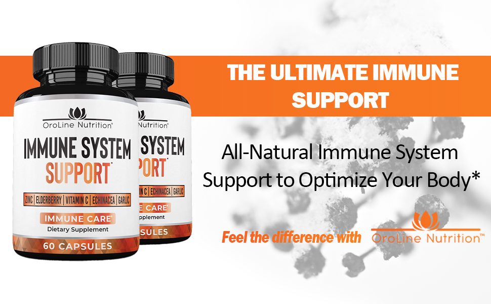 immune support vitamins, garlic, vitamin c, zinc, elderberry, echinacea, immunity booster supplement
