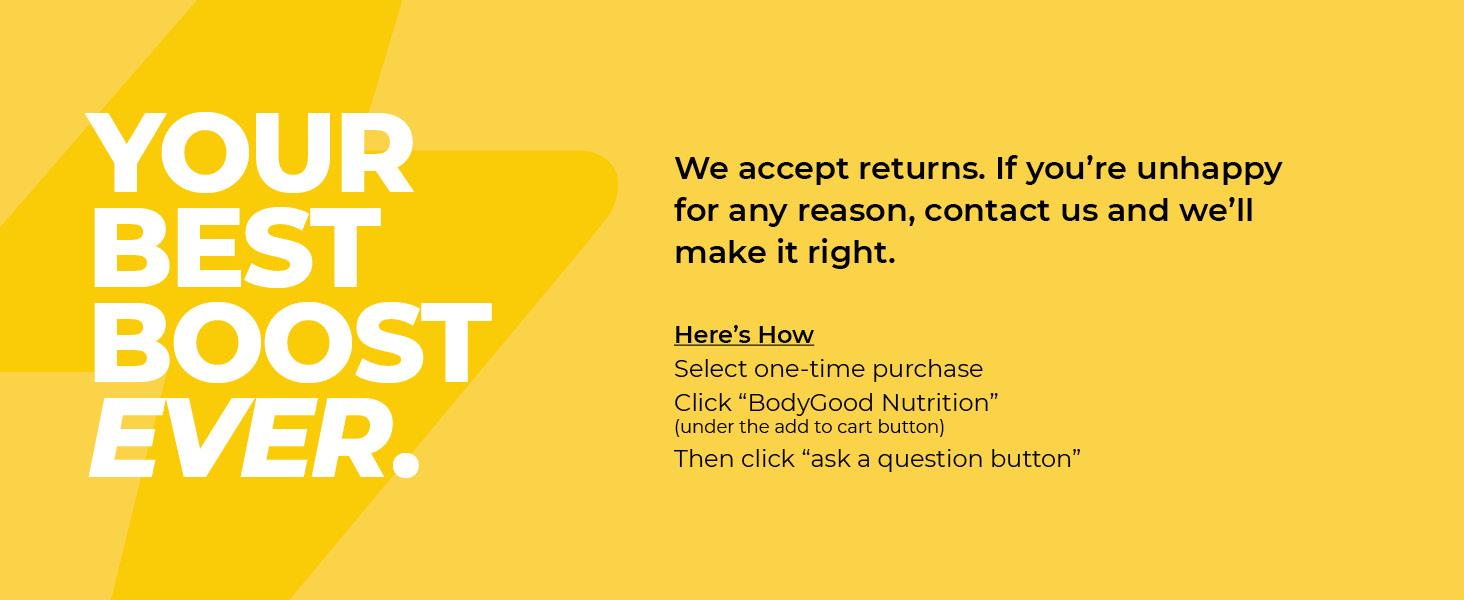 Pureboost return policy