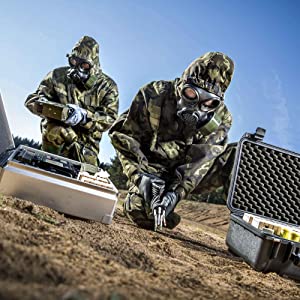 protective clothing with elastic hood and front zipper closure without mask respirator