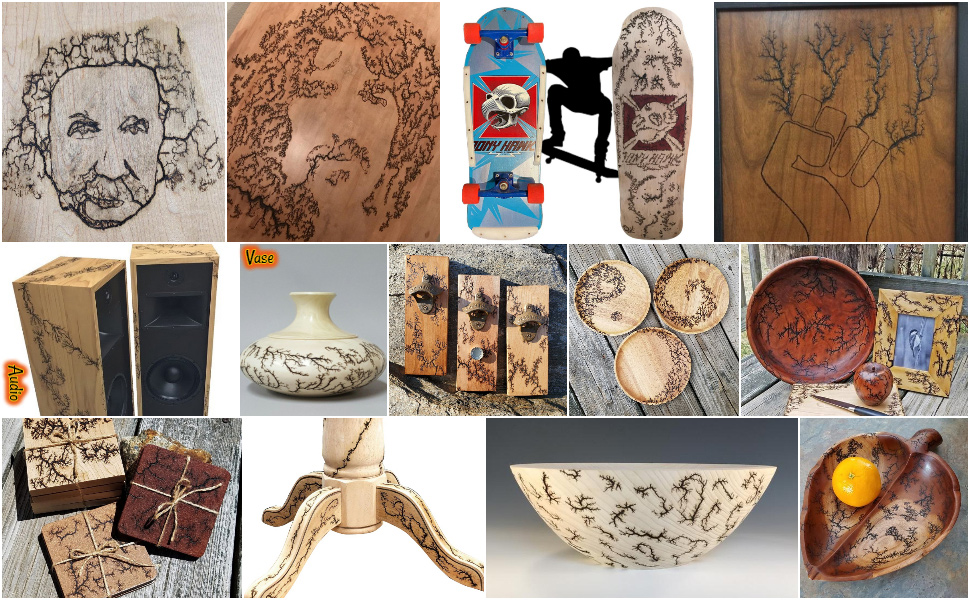 vase lichtenberg wood burn