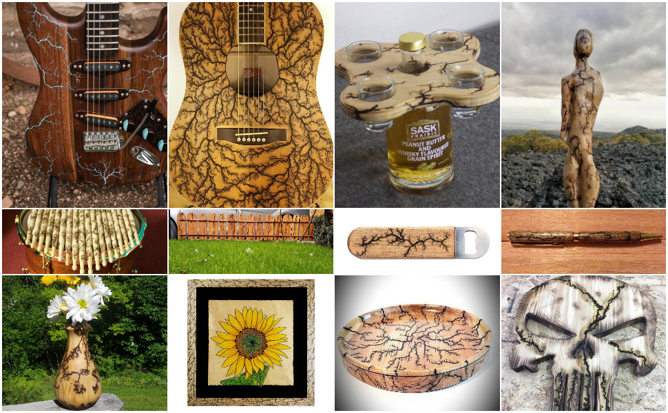 lichtenberg wood burn guitar bass